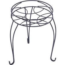 13IN Mainstays round Matte Black Metal Plant Stand