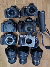 CANON & NIKON CAMERAS AND LENSES FOR PARTS NOT WORKING