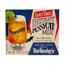 Vintage Early Times Instant Pussycat Mix Sealed Bar Display Collectible 1969
