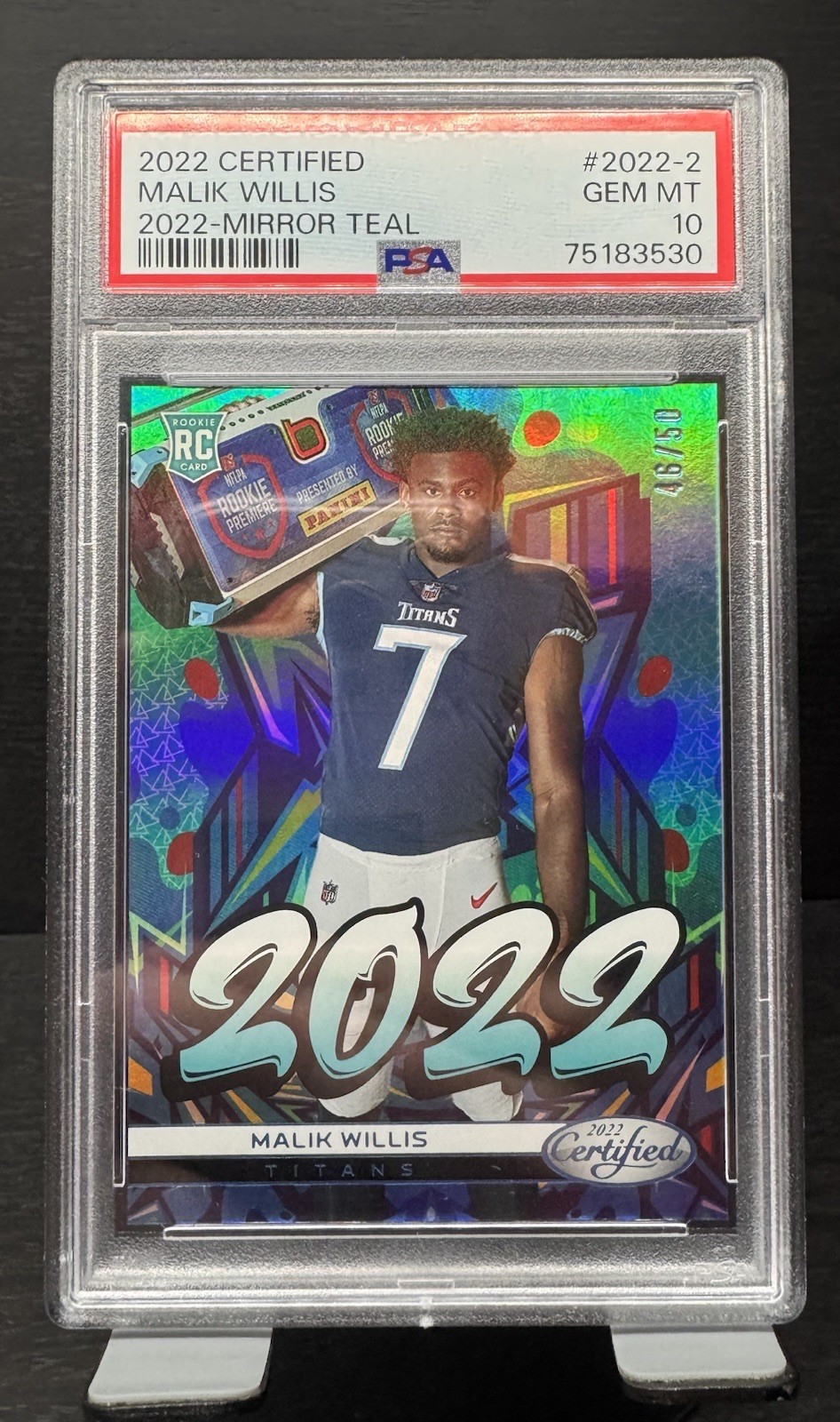 Malik Willis Panini Certified 2022 #20222 Mirror Teal