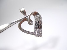 OPEN LOVE HEART MOTHER DAUGHTER FOREVER PENDANT CHARM STERLING SILVER 925 .