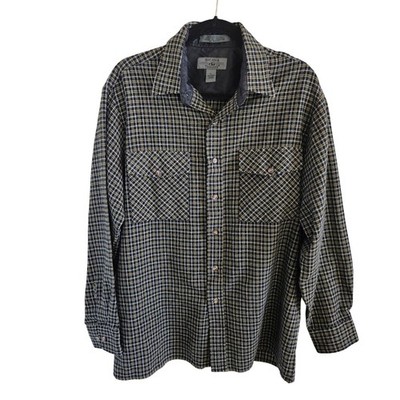Bay Area Traders Mens Size L Casual Warm Shirt Pockets Outdoors Camping Plaid