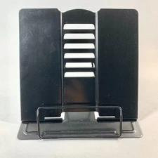 Desk Book Stand Black Metal - Hold Book Open and Keep Hands Free - Adjustable