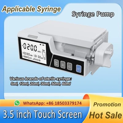 WENDYSHOP 3.5-inch Touch Screen Stackable Syringe Pump for Human & Veterinary Use