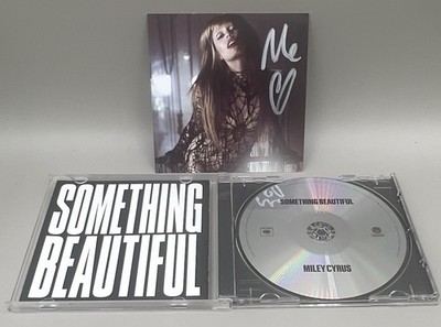 MILEY CYRUS  Something Beautiful  CD & Signed Insert With Heart   Ready To Ship