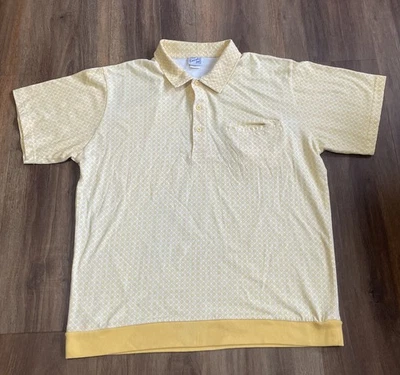 Haband Casual Joe Polo Large Yellow Banded Hem Pattern Pocket - Image 1 of 4