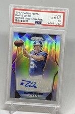 Davis Webb 2017 Panini Prizm RC Rookie Auto  Giants PSA 10 GEM MINT POP 11