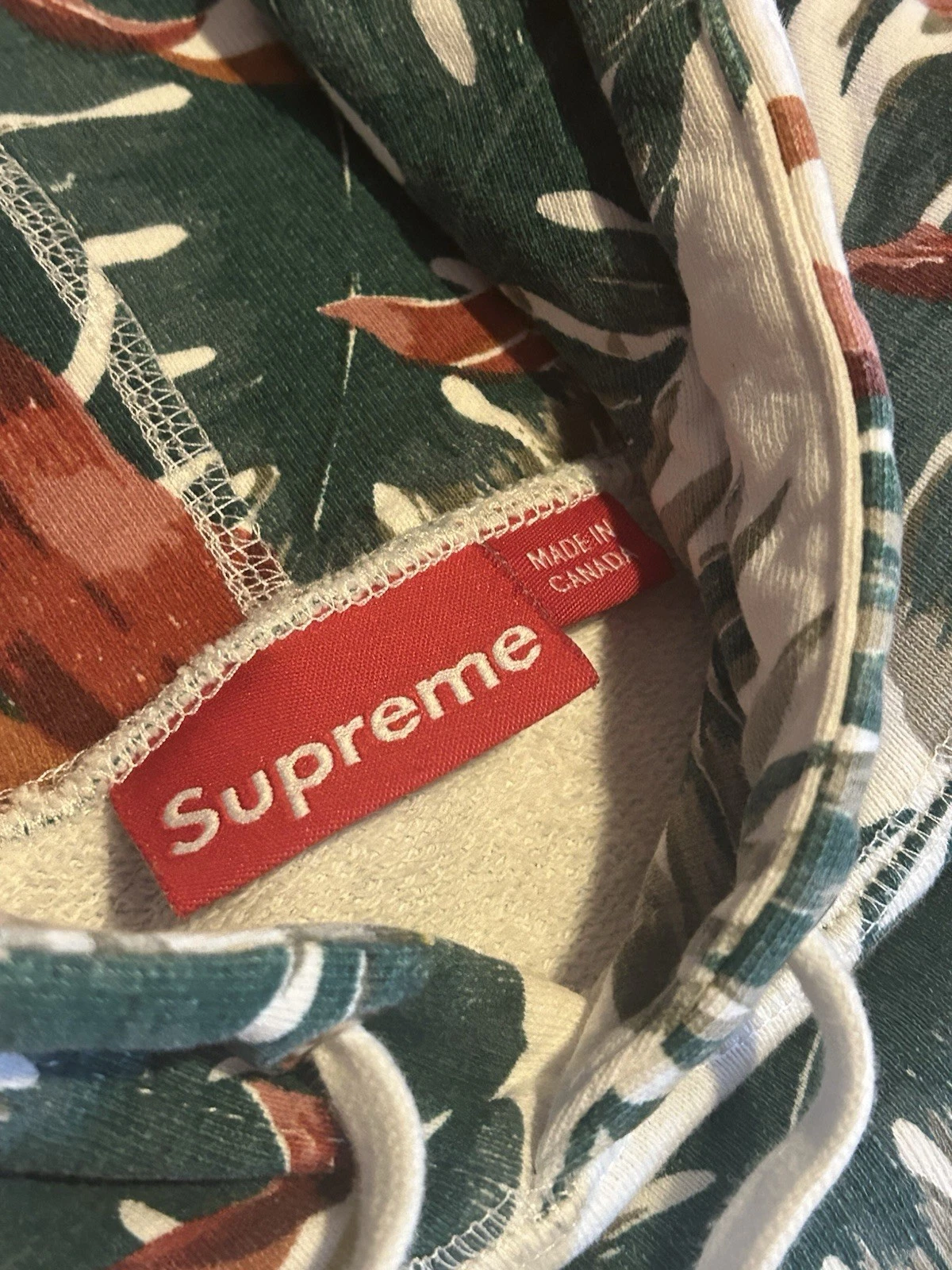 Supreme Felpa con Cappuccio Floreale S S 2012 Pullover Taglia Large