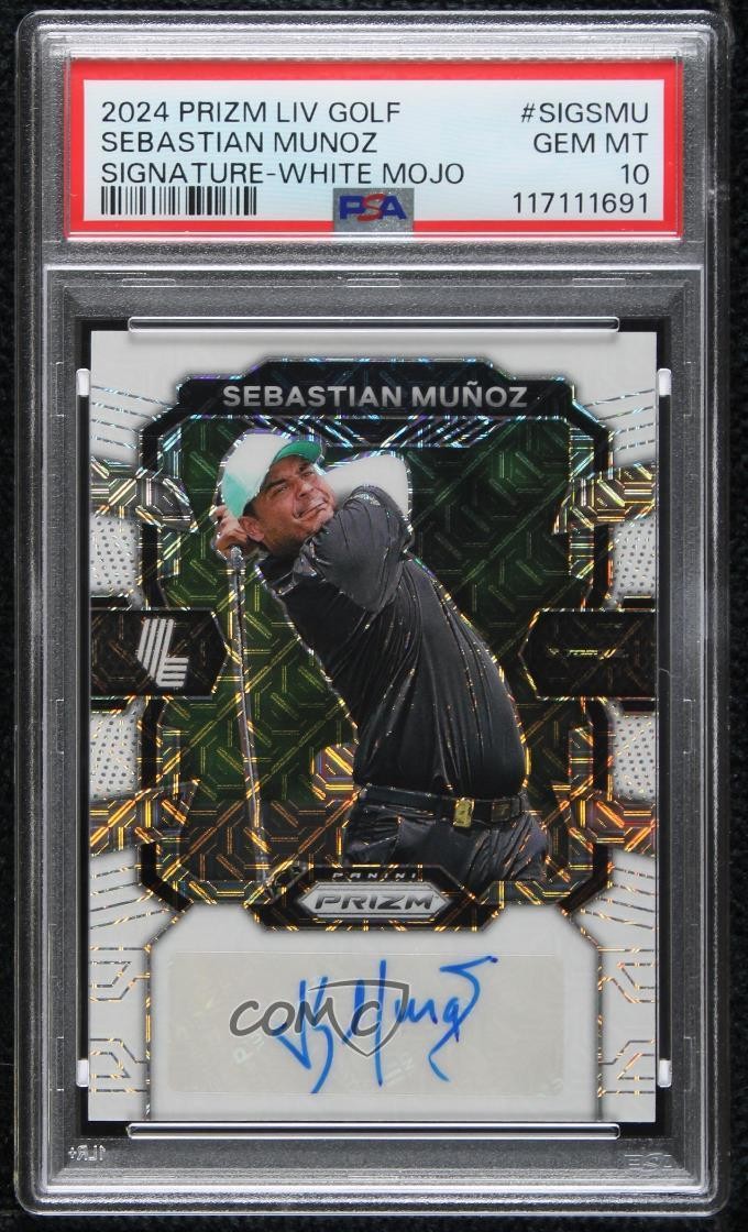 2024 Prizm LIV Golf White Mojo /36 Sebastian Munoz PSA 10 Rookie Auto RC 2h5