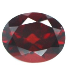 2.95 CT. Gemstone Unheated Red Garnet Africa Oval 7 x 9 MM.
