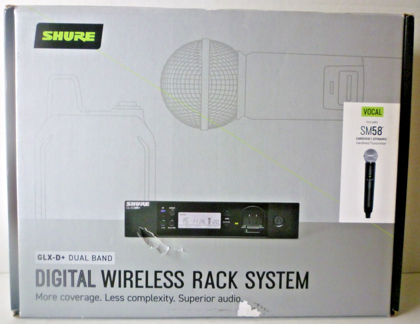 Shure GLXD24R SM58 Wireless Microphone Digital Rack System (New)