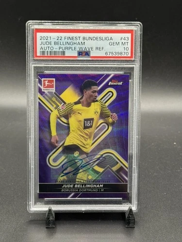 Jude Bellingham Auto /80 PSA 10 Gem Mint 2021 Topps Finest Bundesliga Low Pop