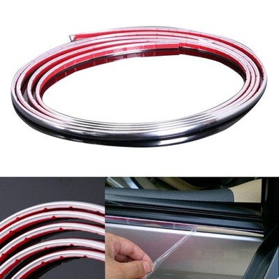 2M*6mm Auto Chrom Trim Formteil Auto Tür Kante Kratzer Guard-Protector Strip Neu