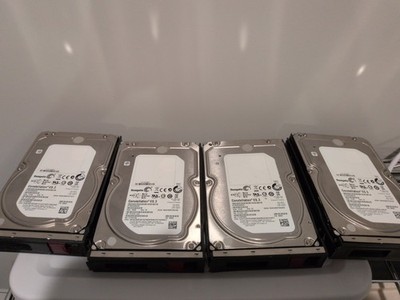 3TB 3.5 seagate ST3000nm0043 SAS 7200RPM 128MB 6GB/s HDD Lot of 4