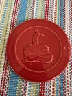 Fiesta Scarlet Red 6" Dancing Lady Trivet Fiesta Ware Homer Laughlin
