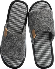 Mens Cozy Memory Foam Slippers Indoor Open Toe Warm Gifts