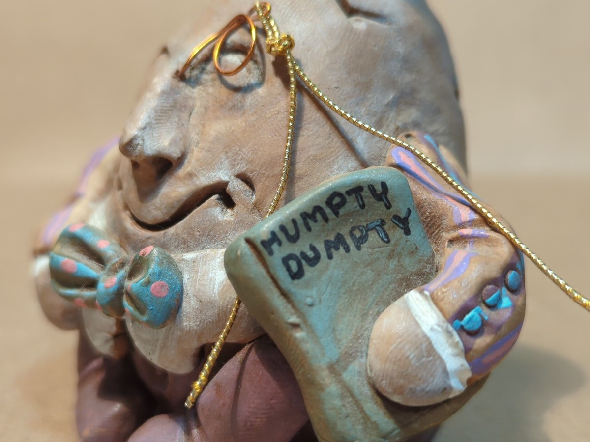 Vintage Clay Humpty Dumpty Handmade Signed 4