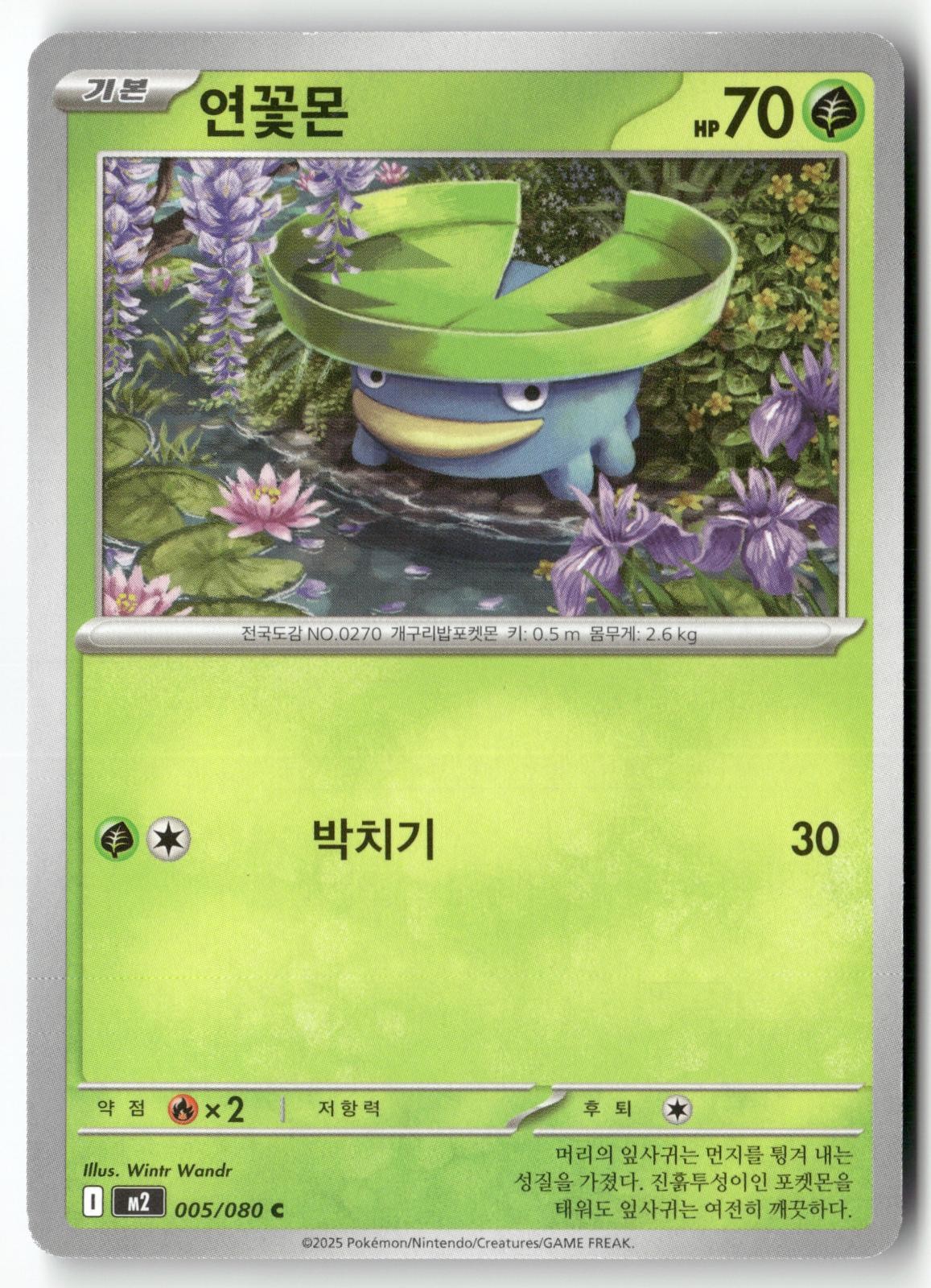 Lotad 005/080 Pokemon Korean Inferno X 2025