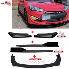 Front Bumper Lip Chin Spoiler Body Kit Splitter Side Skirt For Hyundai Genesis C