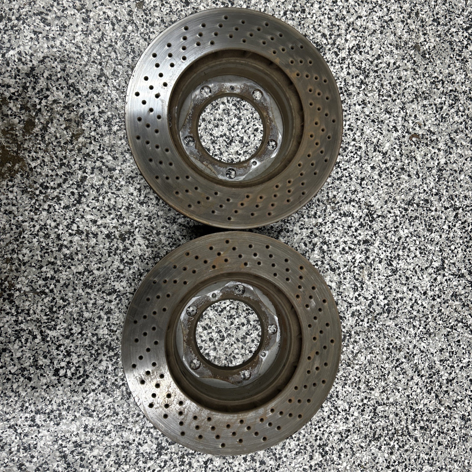05-12 Porsche Cayman 987 Front Right & Left Drilled Brake Rotor Disc Set OEM