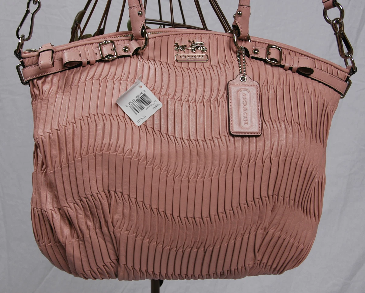 COACH Madison Gathered Leather Small Bag in Pink