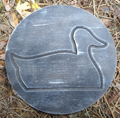 Duck plaque plastic mold plaster, cement goose casting mould 10'' x 3/4''