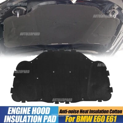 For BMW E60 E61 51487148208 Cotton Hood Engine Sound Heat Insulation Pad Black - Bild 1 von 4