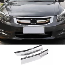 For Honda Accord 2008-2010 ABS Chrome Front Grille Grill Mesh Strip Cover Trim