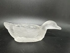 Westmoreland Glass DUCK Salt Dip/Cellar. Clear Satin Frosted