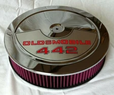 Chrome Air Cleaner Washable Filter 14x3 Oldsmobile 442 Edelbrock Carburetor NEW