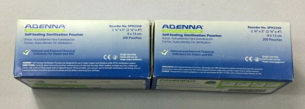 Adenna Self-Sealing Sterilization Pouches SPH2350 2 が大特価！ Reorder SALE No.
