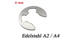 6mm E-CLIP External Circlip Circlip for Shaft DIN 6799 Stainless Steel 6mm M6