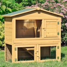 Gabbia in legno da esterno per conigli nani nano conigliera con casetta recinto