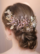 Bridal Metallic Flower Headband Hair Vine Bridal Hair Accessories Accessories