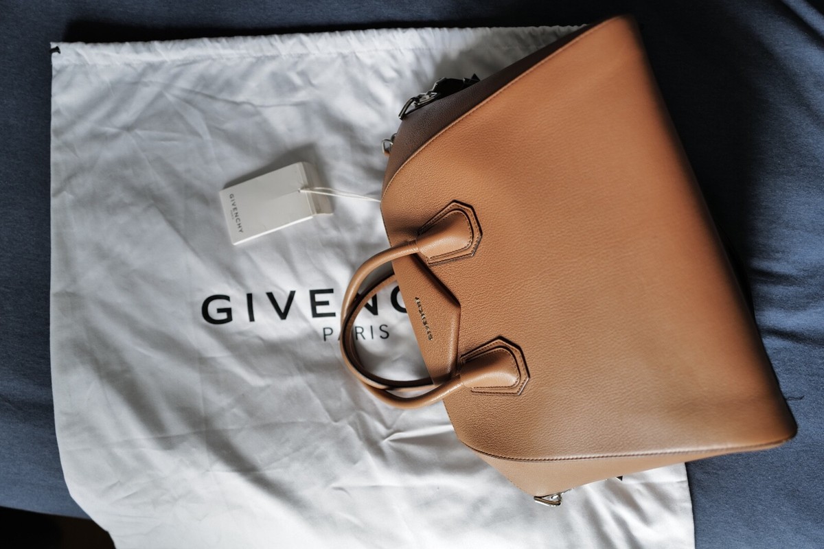 Givenchy Antigona Medium Goatskin Satchel Cognac w/tag and dust