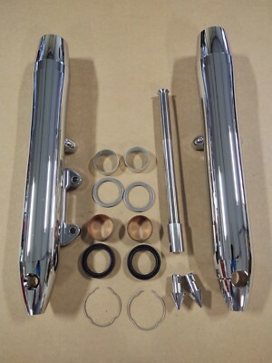AMERICAN IRONHORSE CHROME LOWER LEG FORK SLIDERS 41mm & EARLY BIG DOG MOTORCYCLE