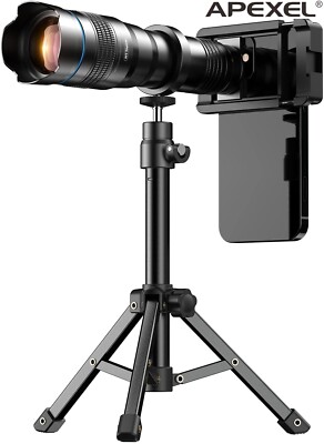 APEXEL 36X Telephoto High Power HD Telephoto PhoneLens New Tripod Clip for Phone