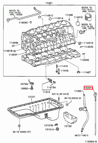Genuine LandCruiser 105 Series HZJ 1HZ 4.2 Diesel Engine Oil Level Dipstick - Picture 2 of 3
