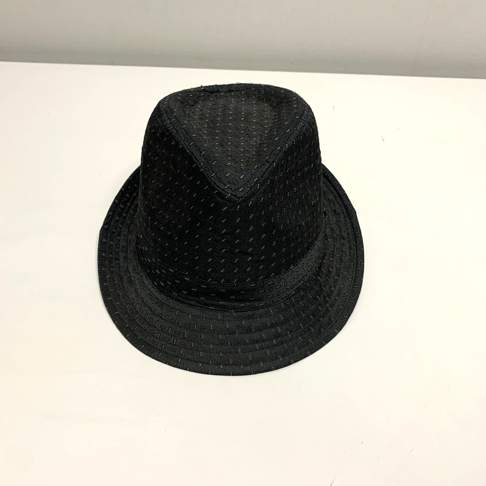 Kenny K Hat Men's Large Black Dress Business Formal Gem Print Vintage