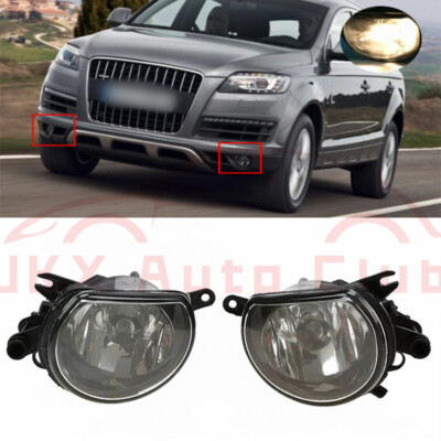 Pair Front Bumper Driving Lamps Pair Fog Lights Bulbs For Audi Q7 2010-2015 c