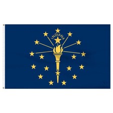 3x5 State of Indiana Flag House Banner Super Polyester grommets Premium 100D