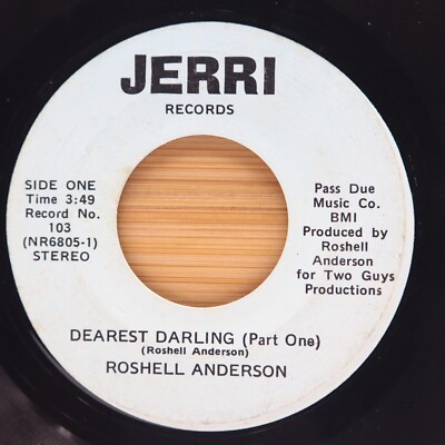 ROSHELL ANDERSON - DEAREST DARLING PART 1 & 2 - SOUL 45 JERRI