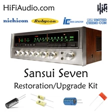 Sansui seven receiver rebuild restoration recap upgrade kit repair capacitor