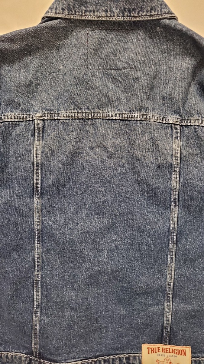 TRUE RELIGION ネイビー デニムジャケット XS 中古・古着通販】TRUE RELIGION (トゥルー レリジョン) デニム