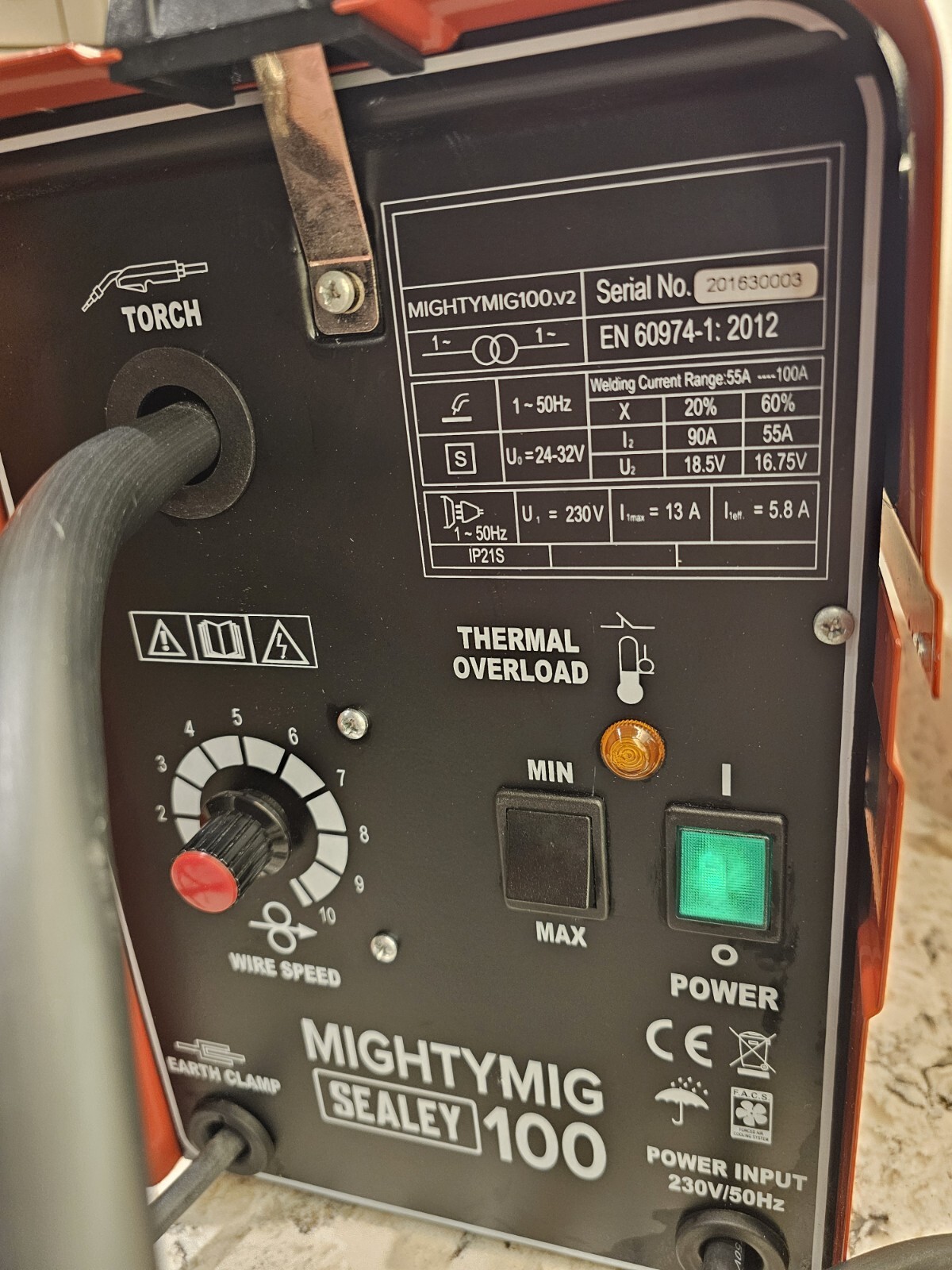 Sealey MIGHTYMIG100 100Amp 230V Professional NoGas MIG Welder