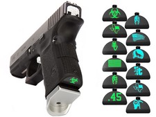 for Glock 17 19 Gen 1-3 Grip Plug Frame Insert Aluminum Black Glow In The Dark