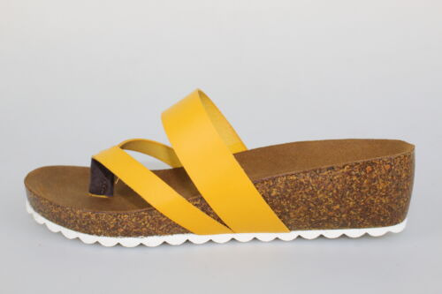 zapatos mujer 5 PRO JECT - 37 EU - sandalias amarillo cuero sintético DP404 - Imagen 1 de 5