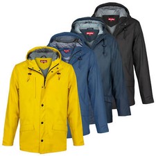 Derbe Herren Regenjacke Jacke Friesennerz Kapuze wasserabweisend vegan