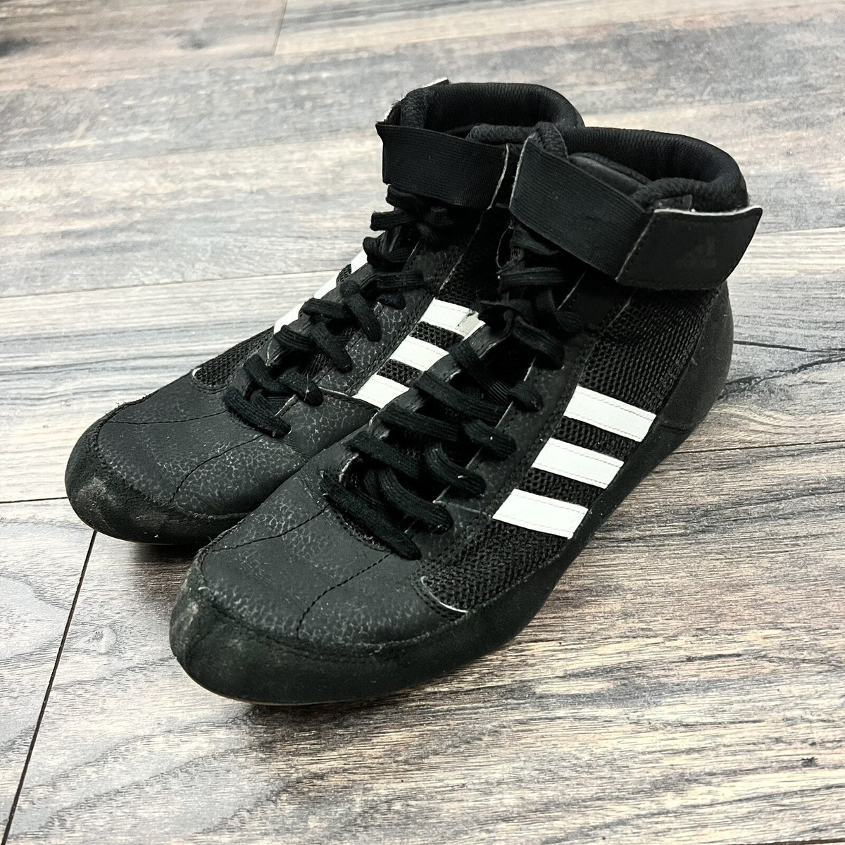 Adidas HVC 2 Wrestling Shoes Men\'s 13.5 Black White AQ3325 Havoc Boxing MMA New Size 8.5 - Adidas HVC 2 Black White for sale online | eBay main image 3