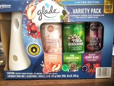 VARIETY PACK GLADE AUTOMATIC SCENTED SPRAY, 3-6.2 oz REFILLS 1-SPRAY UNIT/PINE